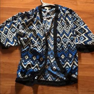 Women sheer kimono style blouse